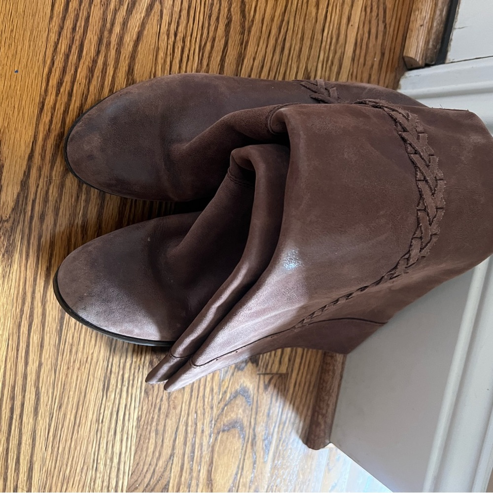 Lucky Brand Dark Brown Heeled Boots